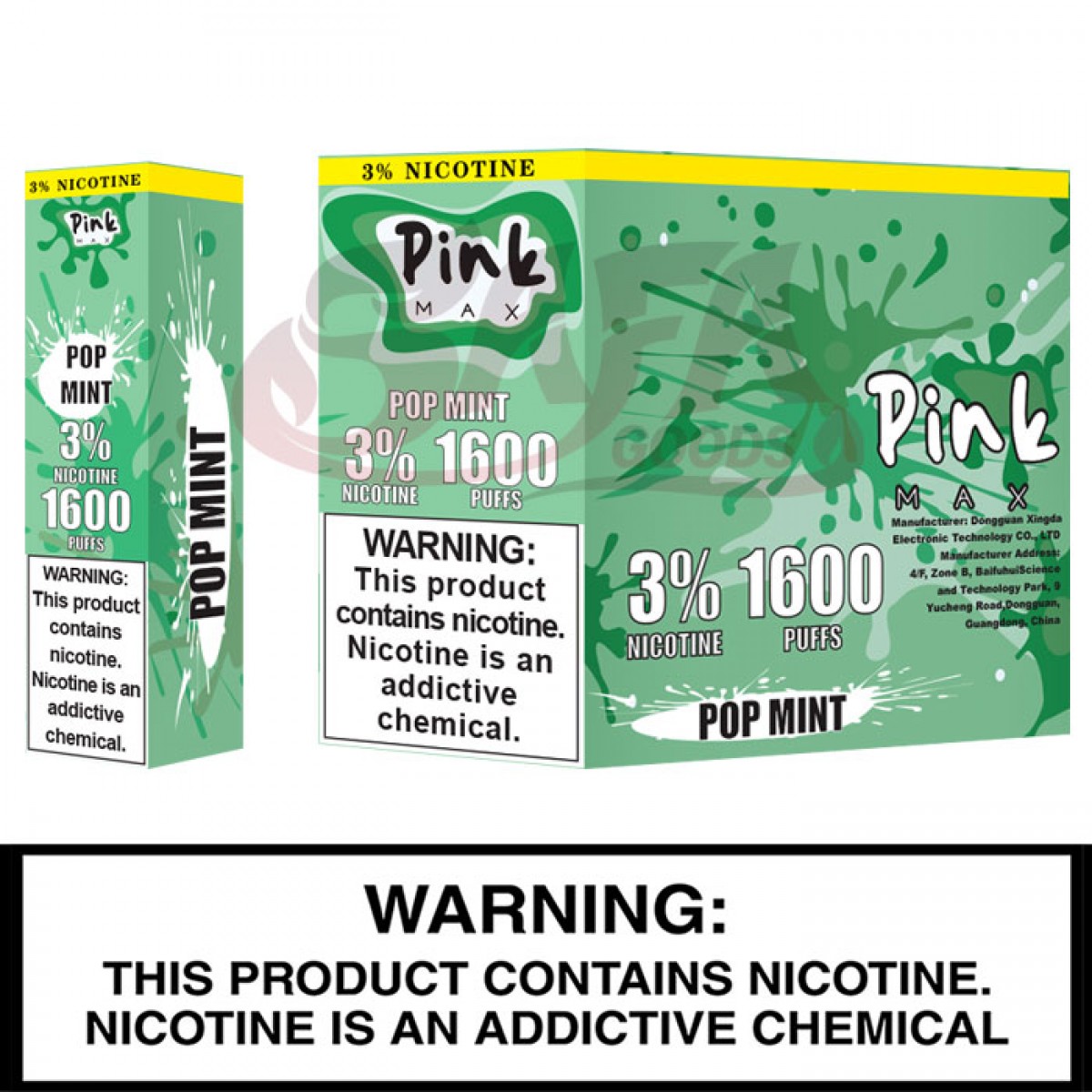 Pink Max 3% Disposables [1600 PUFFS] 10PC 